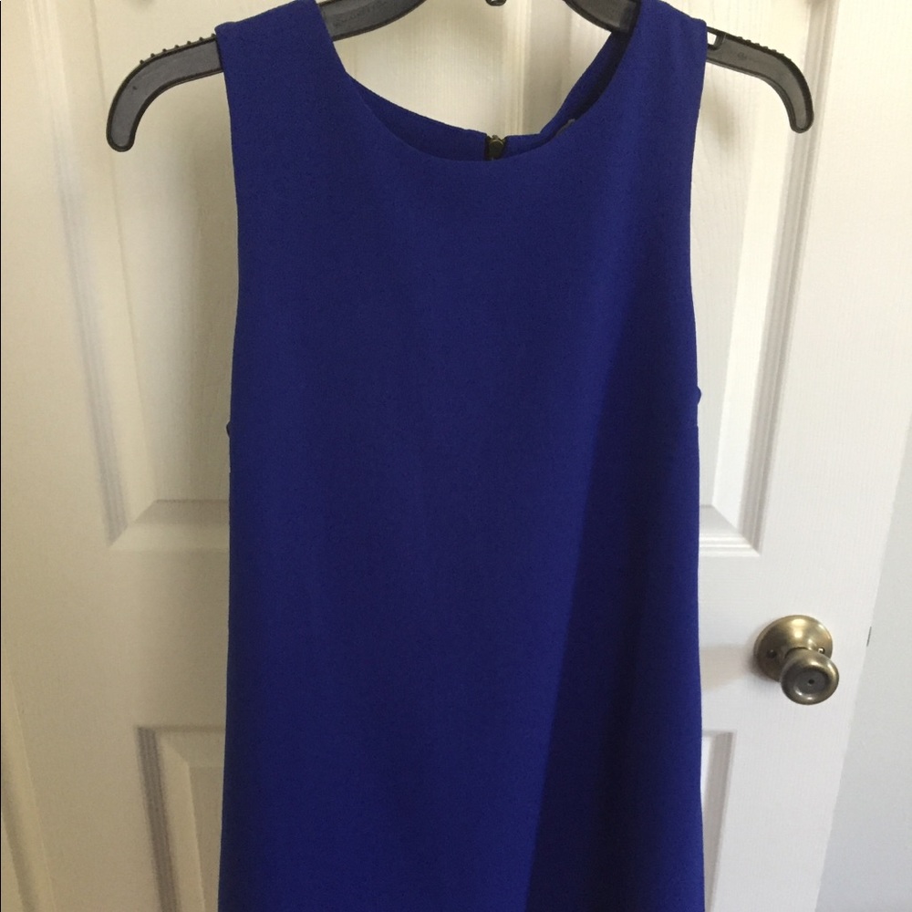 Shift Dress with Scalloped Hem